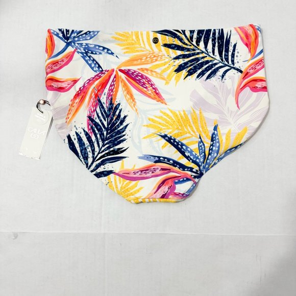 CALIA  NWT Sz XL Watercolor Palms Multi Sculpt Mid Rise Swim Bottom - Picture 6 of 7